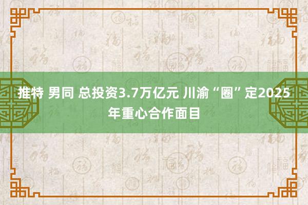 推特 男同 总投资3.7万亿元 川渝“圈”定2025年重心合作面目