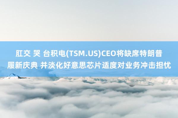 肛交 哭 台积电(TSM.US)CEO将缺席特朗普履新庆典 并淡化好意思芯片适度对业务冲击担忧