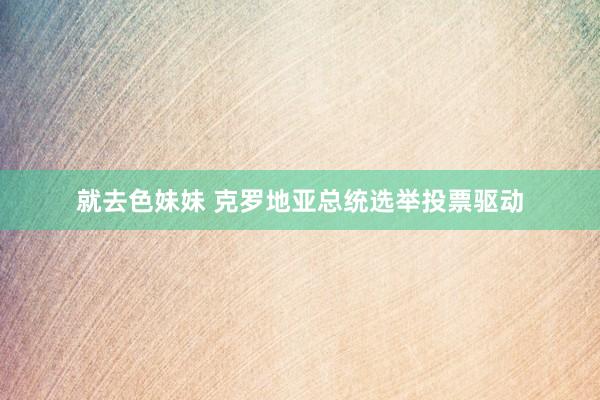 就去色妹妹 克罗地亚总统选举投票驱动
